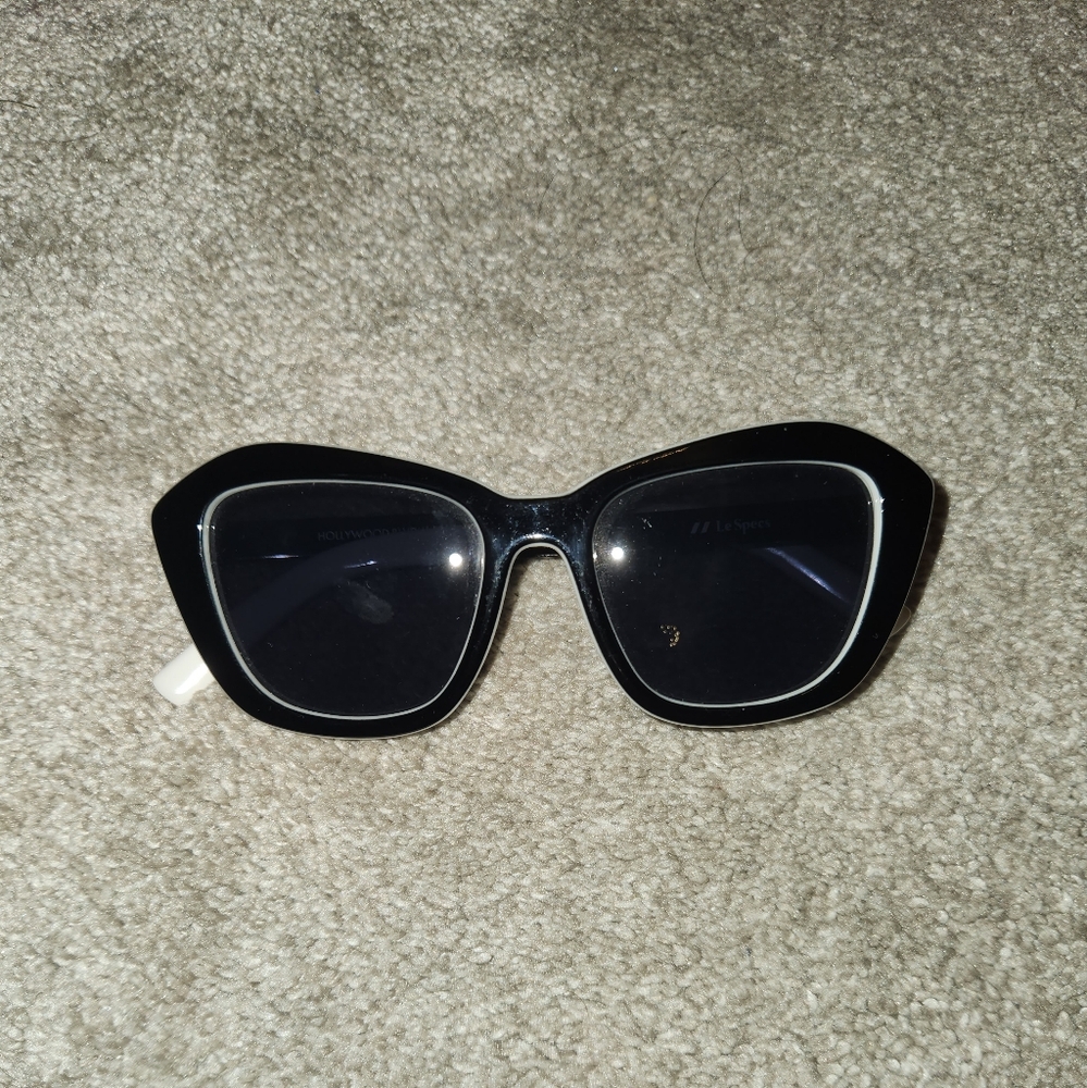 Le Specs Black Cat-Eye Sunglasses Classic Chunky Design
